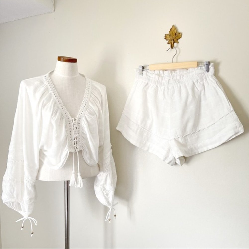 Free People Paloma Shorts Set NWT Black & White available l MEDIUM